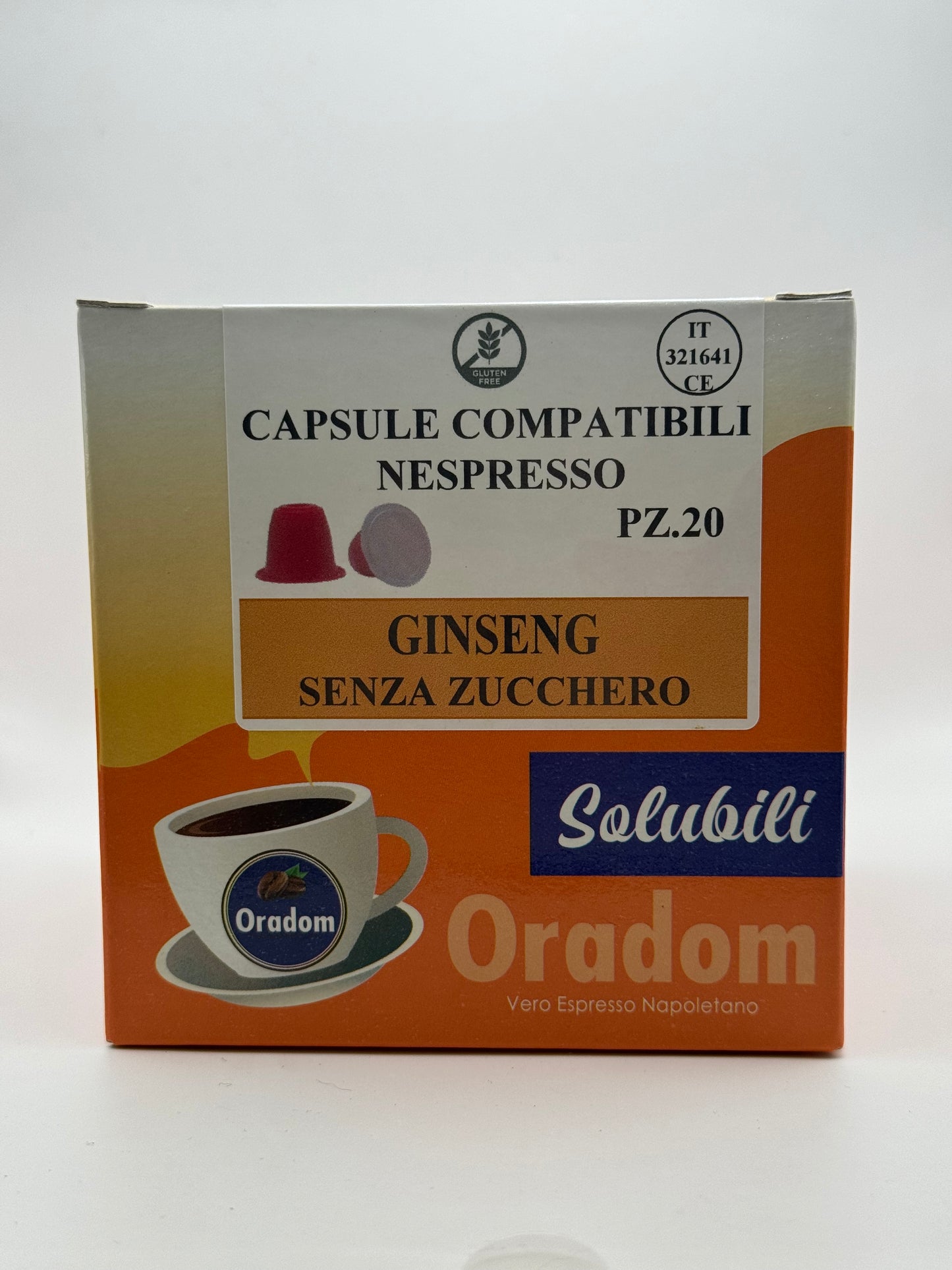20 capsules GISENG SANS SUCRE Oradom compatibles Nespresso®