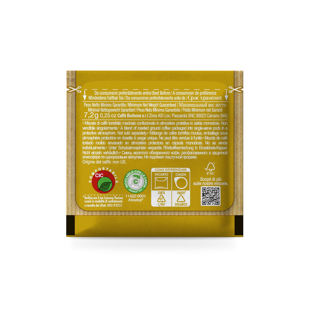 50 Dosettes BORBONE Oro