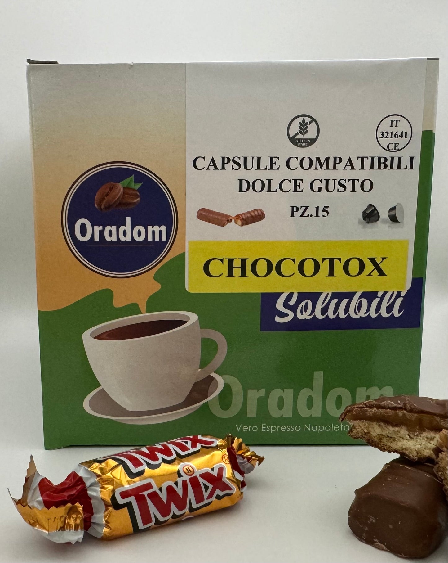 15 capsules TWIX oradom compatibles Dolce Gusto®