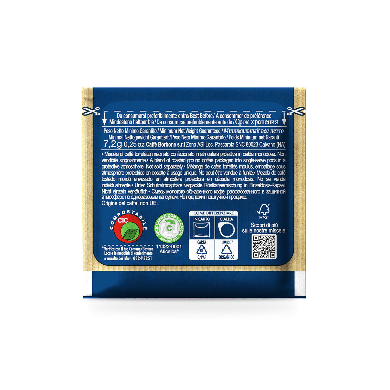 50 Dosettes BORBONE Blu